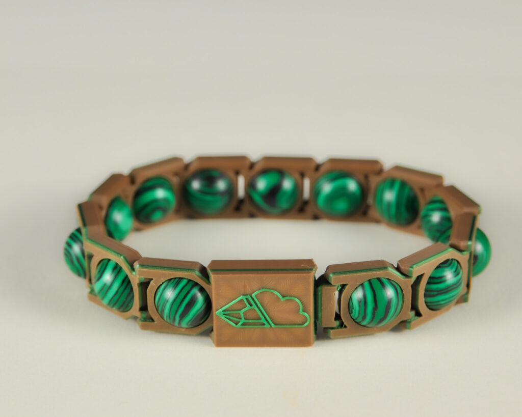 Malachite Sphere Bracelet · Green & Brown
